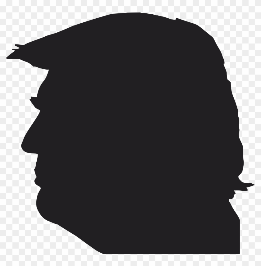 Texas President Of The United States Drawing Free Commercial - Trump Profile Clipart #1385979