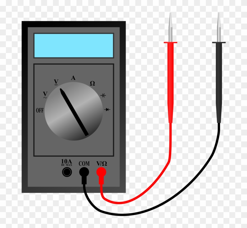 Digital Multimeter Electronics Ammeter Electric Potential - Clipart Of Digital Multimeter #1386050