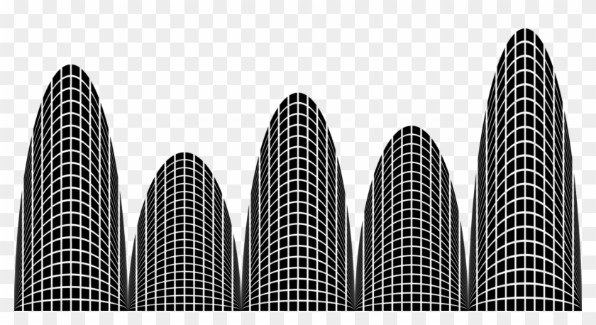 Black And White Building Computer Icons Abstract Art - Brutalist Architecture #1386107