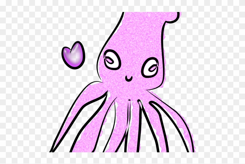 Squid Clipart Marine Animals - Gambar Cumi Cumi Animasi #1386130