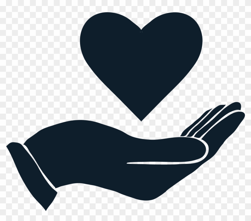 Donation Clipart Hand Heart - Donate Hand Png #1386421