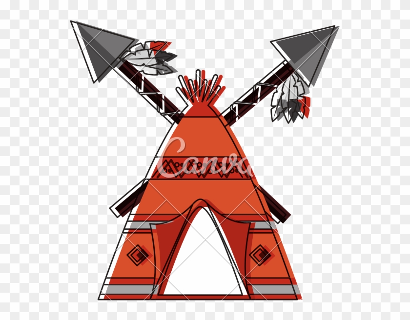 Native American Indian Teepee Icon - Native Americans Teepees Designs #1386432