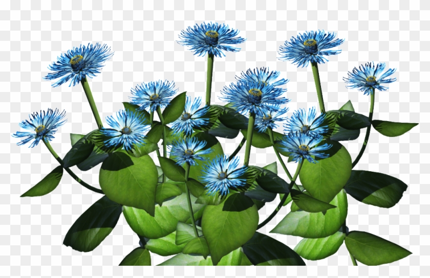 Blue Plant Png - Flower Bush Png Transparent #1386555
