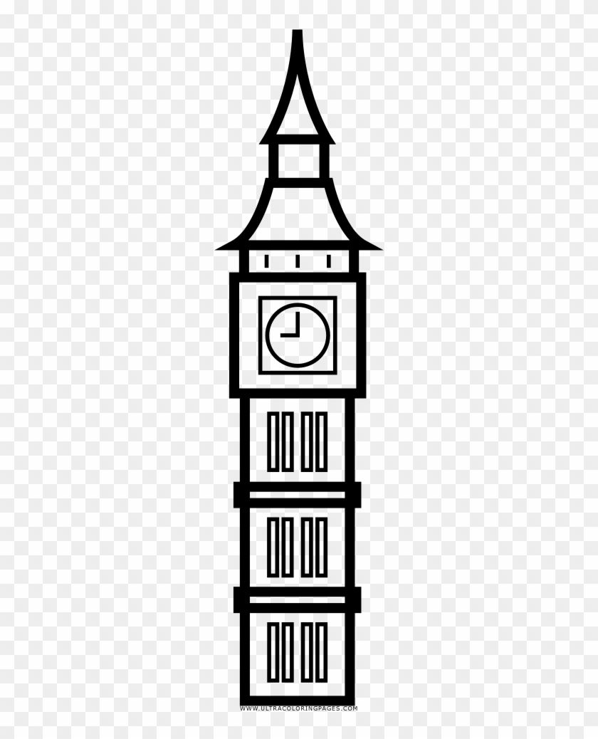 Clock Tower Coloring Book - Big Ben Colorear #1386646
