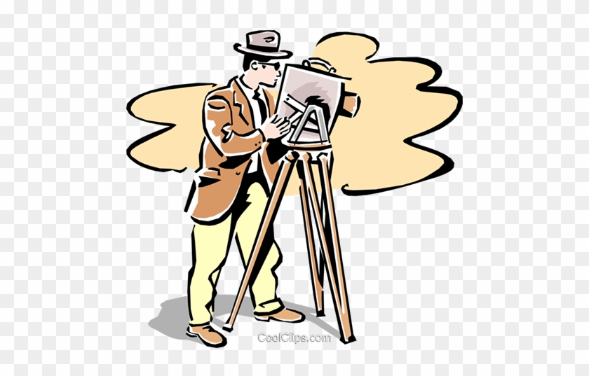 Old-fashioned Filming Royalty Free Vector Clip Art - Vintage Clip Art Photographer Free #1386812