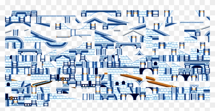 Water Palace Act From Sonic Retro Png Sonic Rush Sprite - Water Palace Sonic Map #1386856