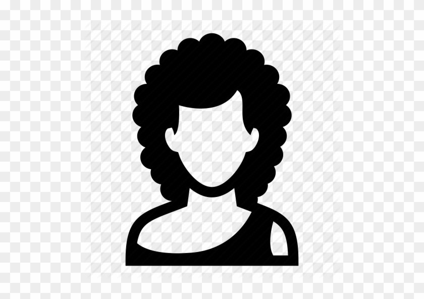 Svg Freeuse Download Afro Clipart Black Girl - Young Woman Icon #1386952