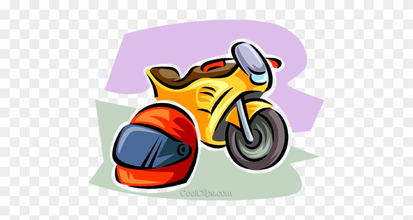 Motorcycle And Helmet Royalty Free Vector Clip Art - Illustration #1386981