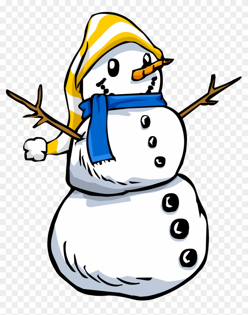 Image Sprite Png Club Penguin Wiki Fandom - Snowman Clipart Transparent Background #1387144