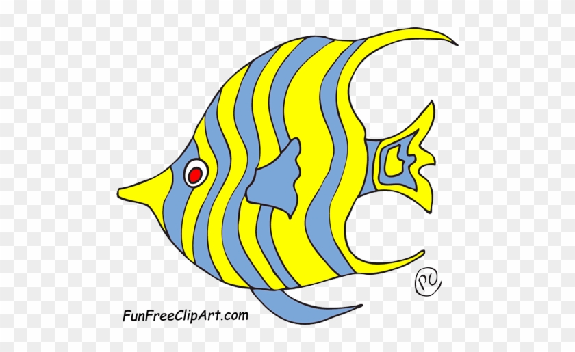 Angelfish Clipart Colored Fish - Angel Fish Clip Art #1387223