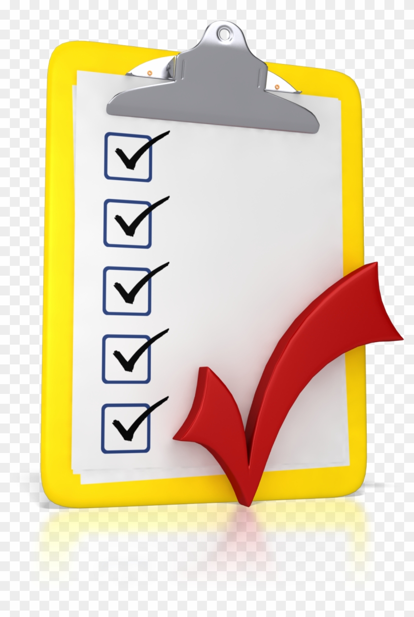 Clipboard Checklist Five Items Redcheckmark - Check Mark On Clip Board #215340
