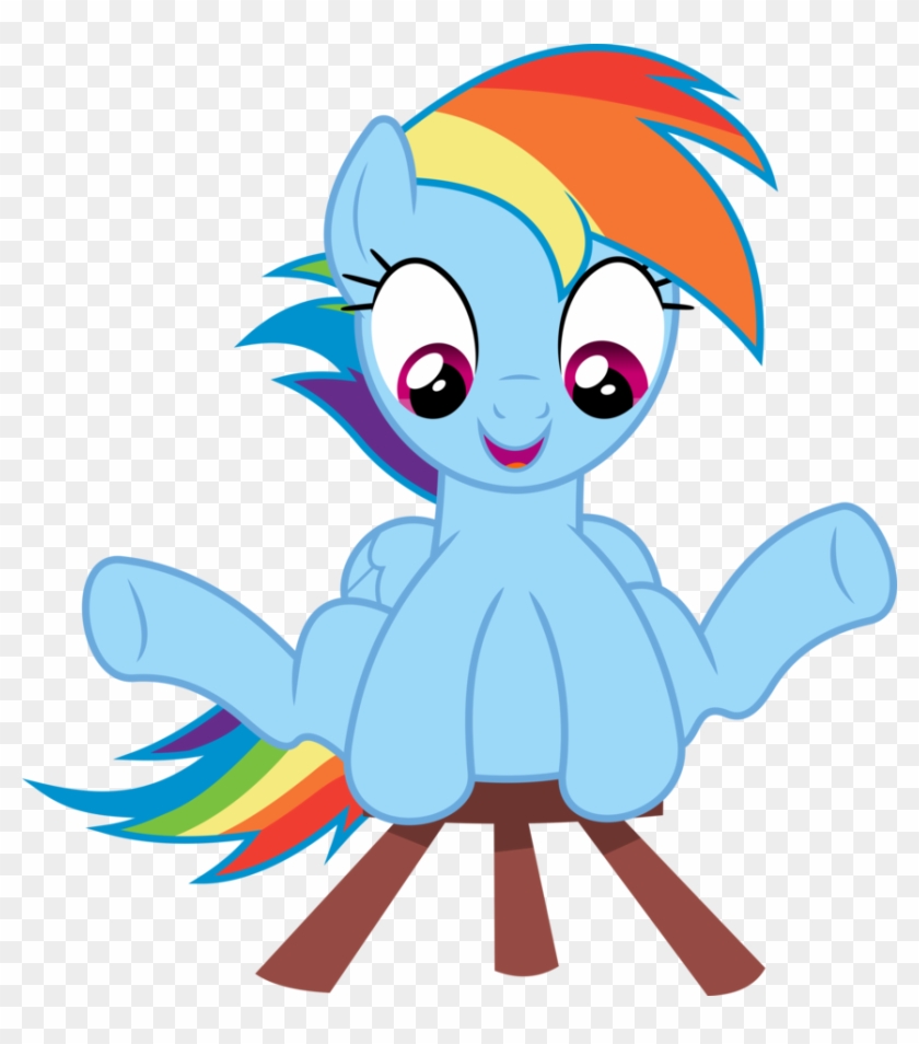 Rainbow Dash Loves Her Stool By Dasprid - Rainbow Dash #215506