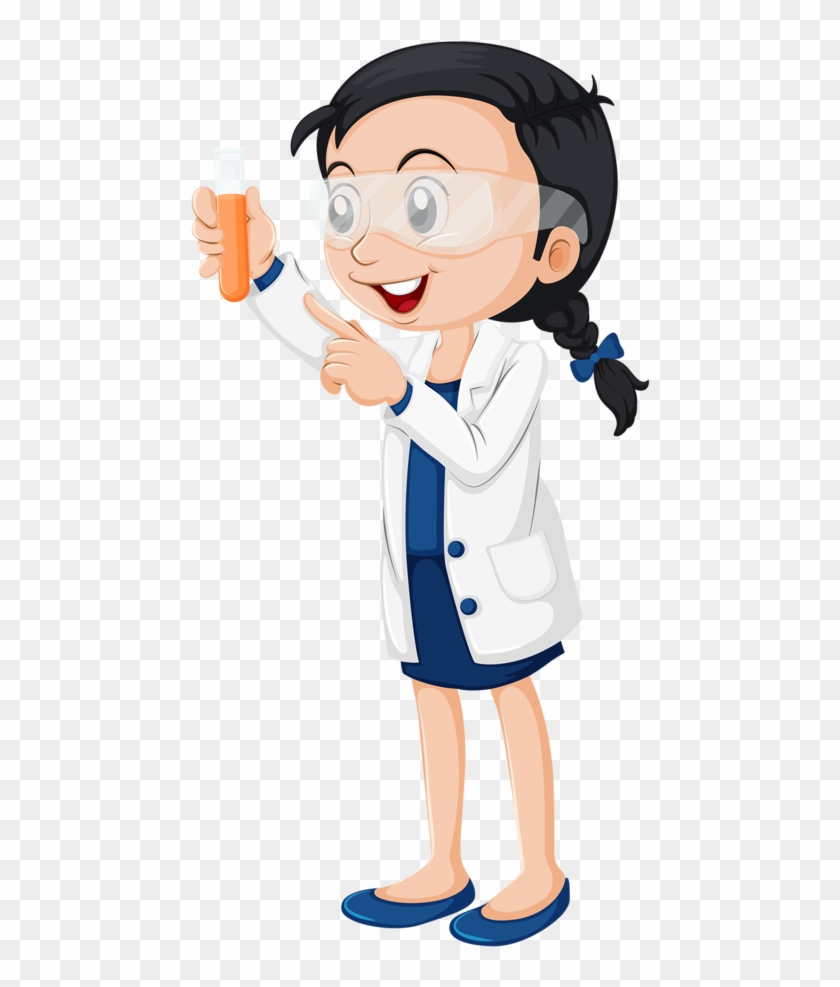 Jobs And Occupation Flashcards For Kids Chemist Woman Cartoon