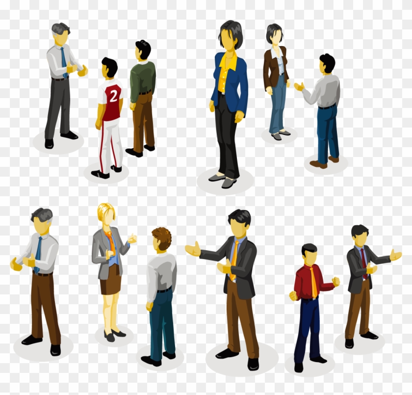 Euclidean Vector Cartoon Clip Art - Isometric Person Vector #215587