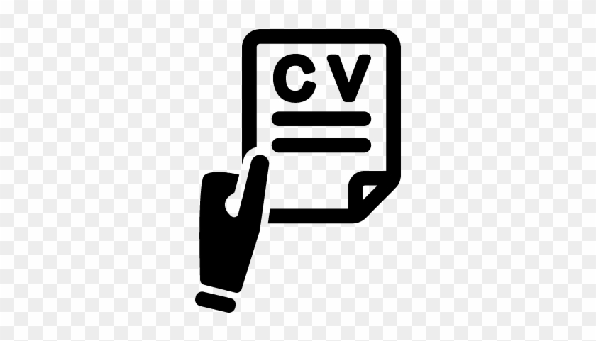 Job Search Symbol Of A Hand Holding Cv Vector - Cv Logo #215611