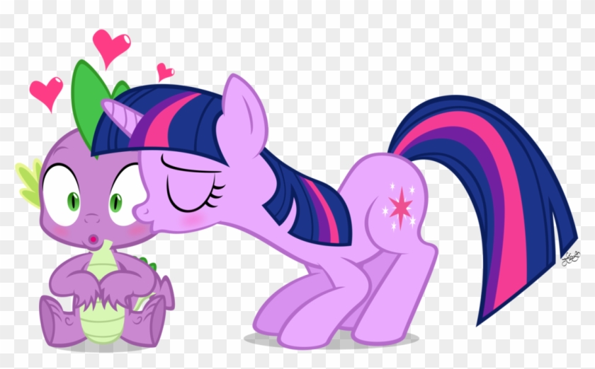 Vector By Navitaserussirus - Twilight Sparkle Kissing Spike #215708