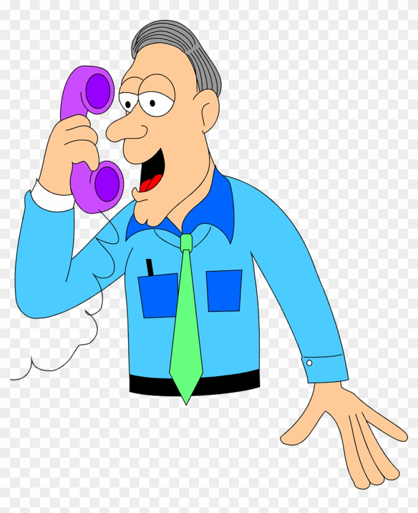 Man Clipart Phone - Man Talking On Phone Clipart #215721