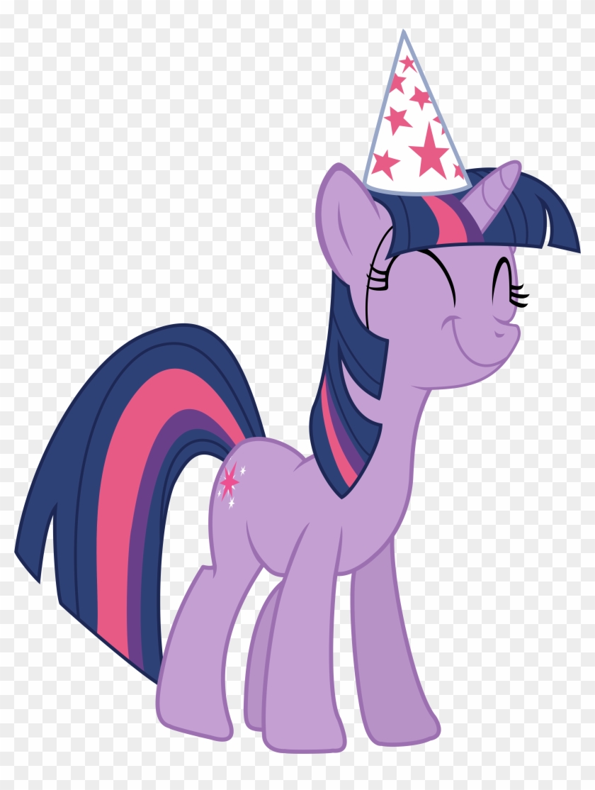 Twilight In A Party Hat By Stricer555-d3 - My Little Pony Party Png #215829