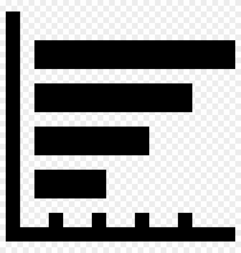 Chart Clipart Black And White - Horizontal Bar Chart Icon #215818