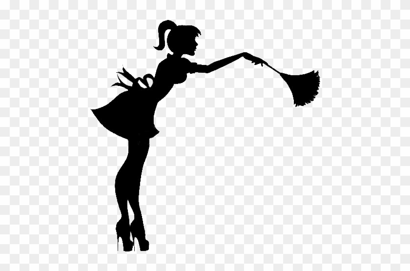 28 Collection Of House Cleaning Clipart Black And White - Cleaner Silhouette #215831