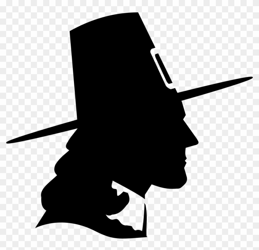 Puritan Silhouette Profile Dingbat - Pilgrim Silhouette #215902