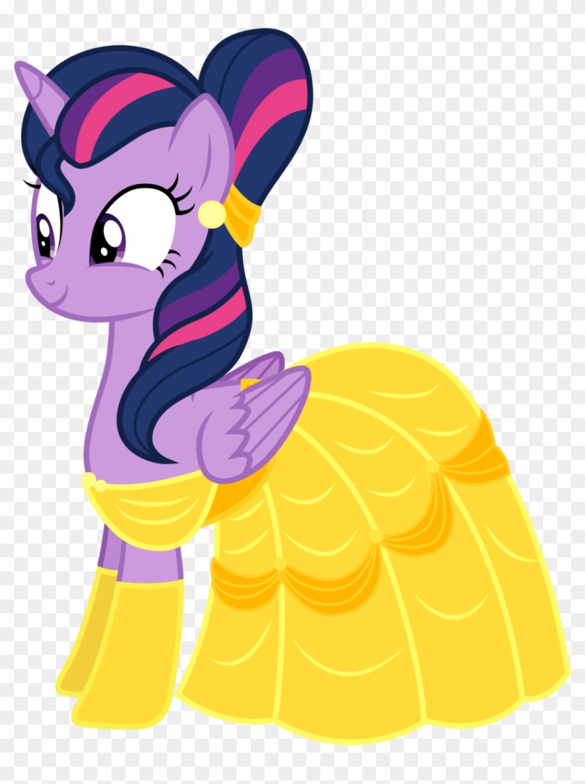 Twilight Sparkle As Belle By Cloudyglow Twilight Sparkle - Mlp Beauty And The Beast #216058