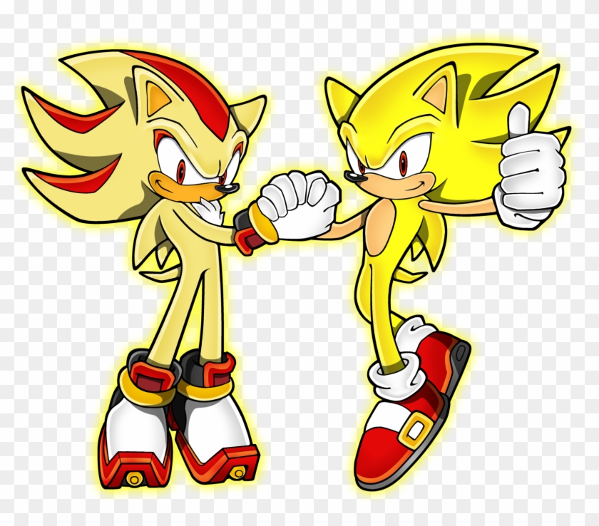 Super Sonic And Super Shadow By Daggerslashs - Imágenes De Súper Sonic Y Súper Shadow #216129