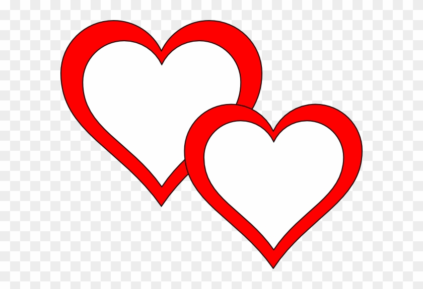 Two Hearts Overlap Clip Art At Clker - 2 Hearts Clipart #216175