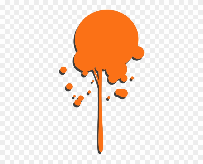 Orange Paint Drip Clip Art - Dripping Paint Splatter Png #216414