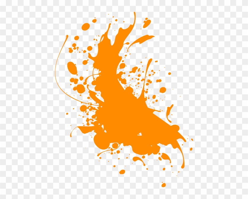 Orange Paint Clip Art - Orange Paint Splatter Png #216420