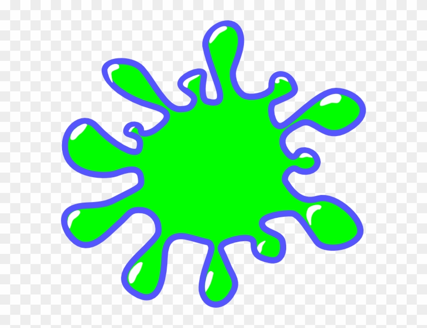 Green Splatter Clip Art At Clker - Paint Splat Cartoon #216503