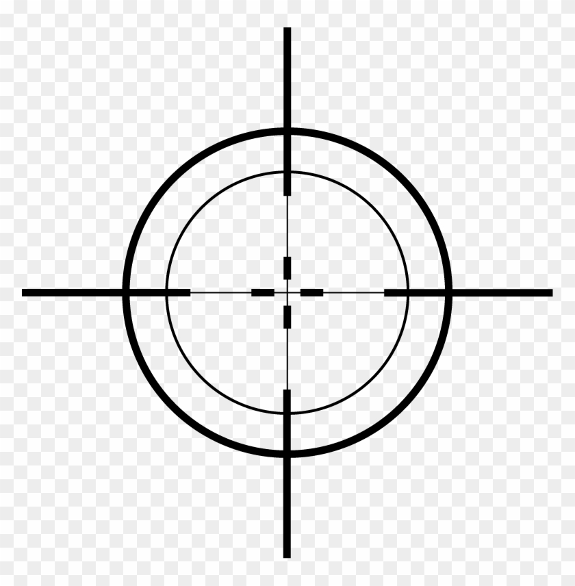 Crosshairs Clipart - Crosshair Sticker Png #216776