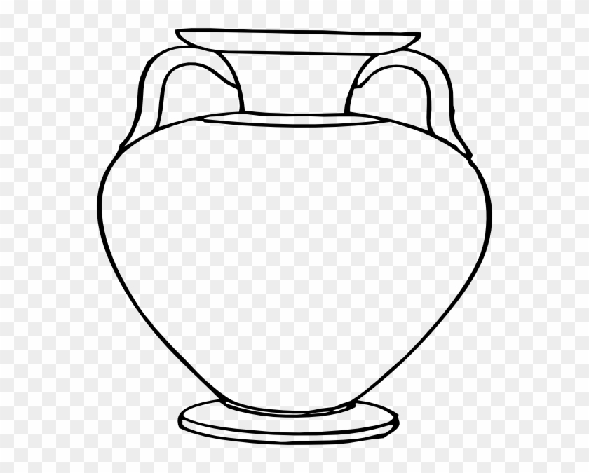 Large Vase Clip Art At Clker Com Vector Clip Art Online - Pot Clipart Black And White #216778