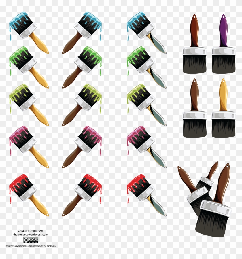 Free Vector Vector Paint Brush - Paint Brush Vector #216880