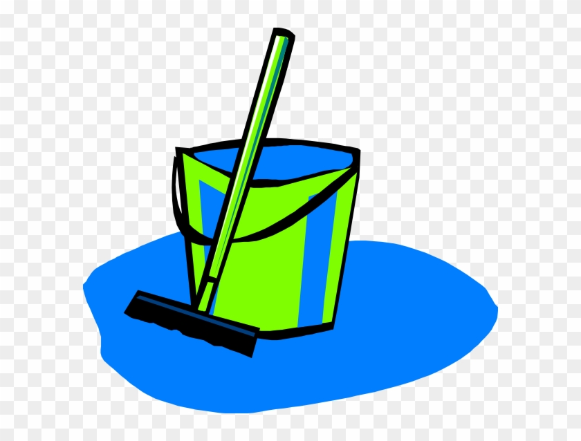 Mop And Bucket Blue Clip Art - Tools For Cleaning Clip Art #216901