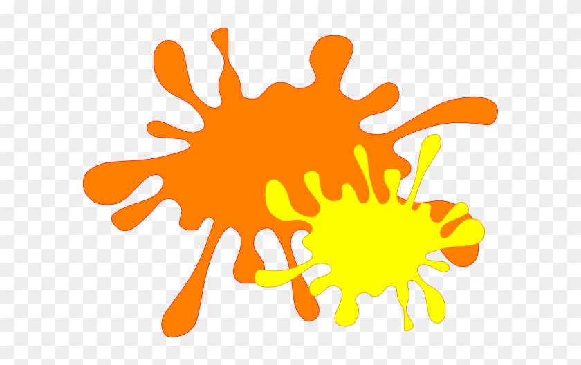 Orange Paint Splatter Clip Art Clipart - Paint Splat Clipart #216958