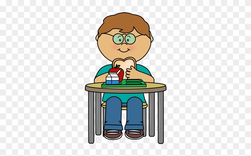 Kids Eating Clipart - Girl Eating Lunch Clipart #217028