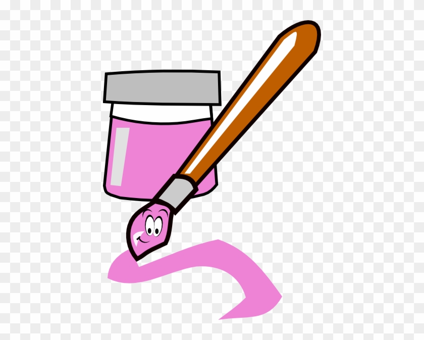 Pink Paintbrush Clip Art - Paint Brush Clip Art #217111