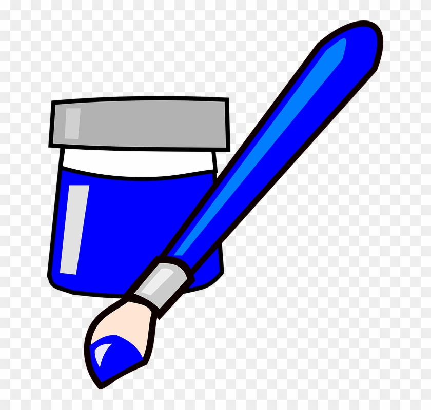 Blue Paint Brush Clipart #217169