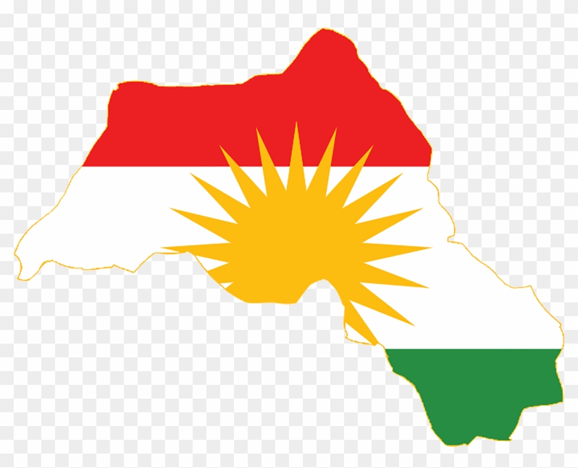 هه‌لی كار له‌ كوردستان له‌ سلێمانی و هه‌ولێر - Kurdistan Map With Flag #217217