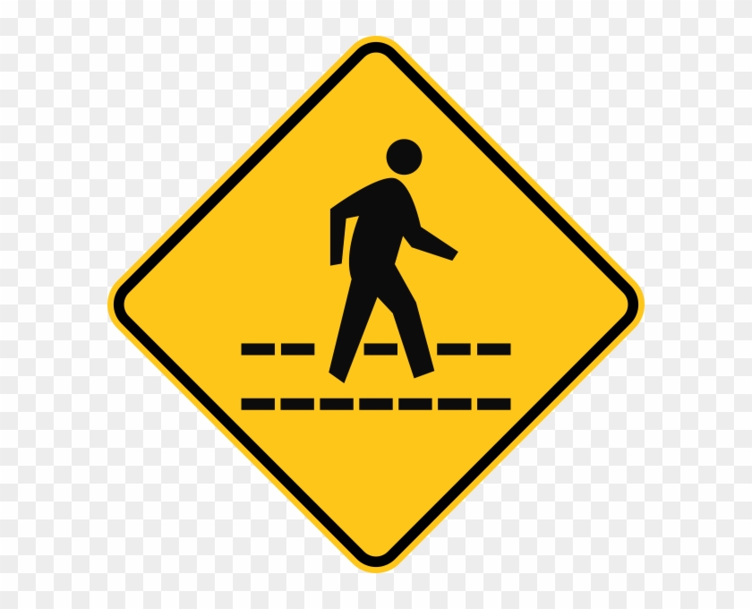 Railroad Crossing Clipart - School Ahead Road Sign #217231