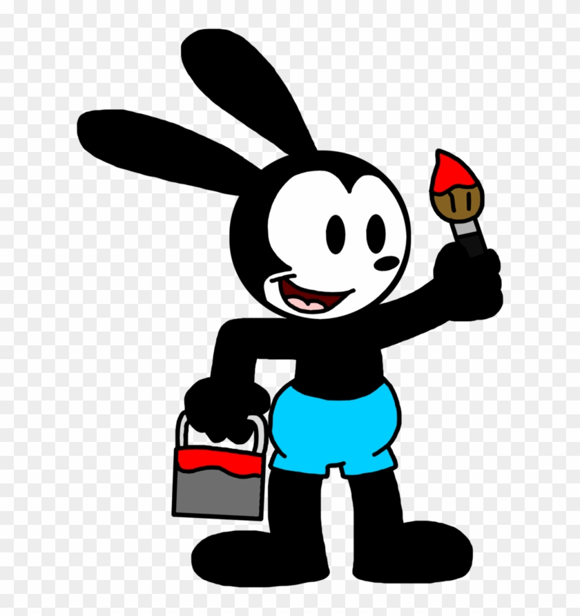 Oswald With Paint Bucket And Paint Brush By Marcospower1996 - Drawing #217269