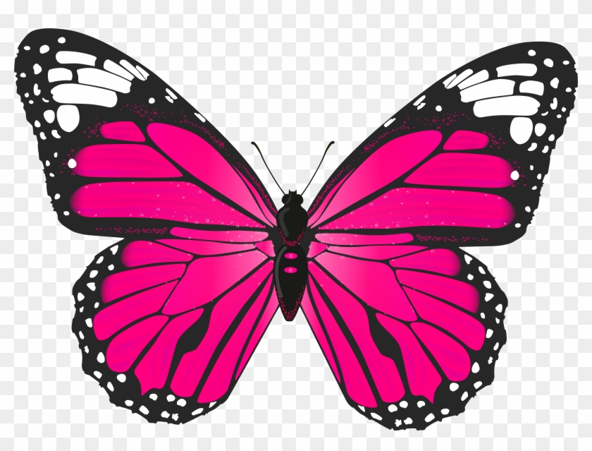 Butterfly Clip Art - Butterfly Pink #217377