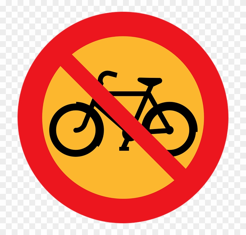 Bycicle, Cycling, Road Sign, Street Sign - No Entry For Bicycles #217528