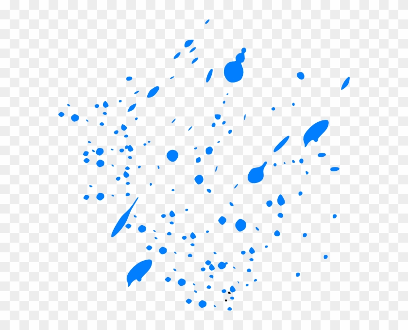 Blue Splitter Splatter Clip Art At Clker - Paint Transparent Splatters Png #217571