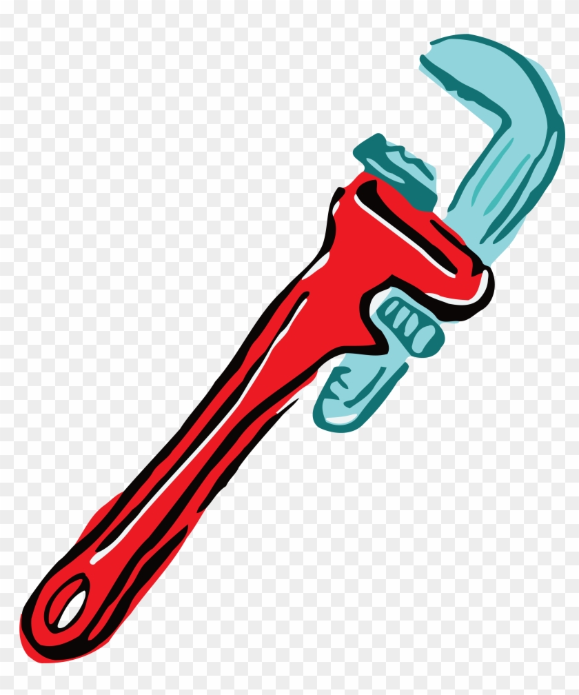 Free Clipart Of A Pipe Wrench - Plumber Wrench Clipart #217657