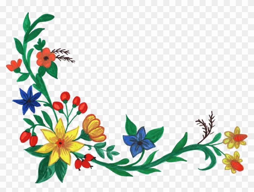 Free Download - Png Format Flower Corner Png #217725