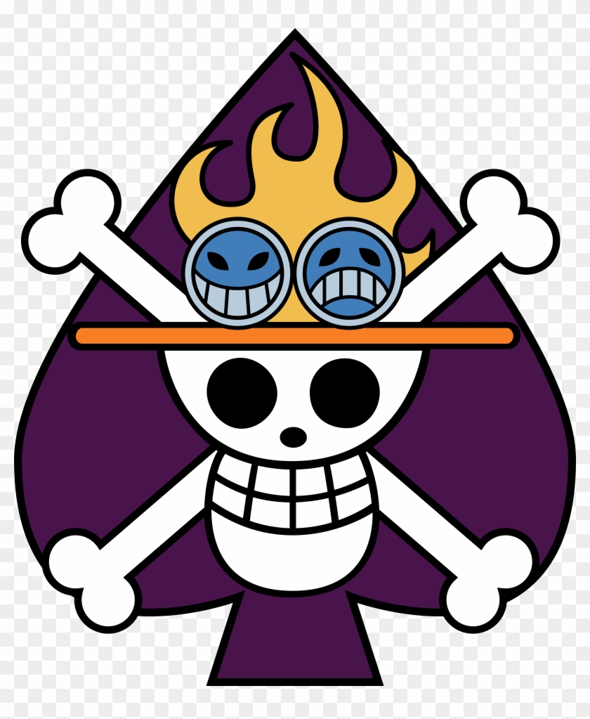 Sweet One Piece Clip Art Medium Size - One Piece Jolly Roger Ace #217742