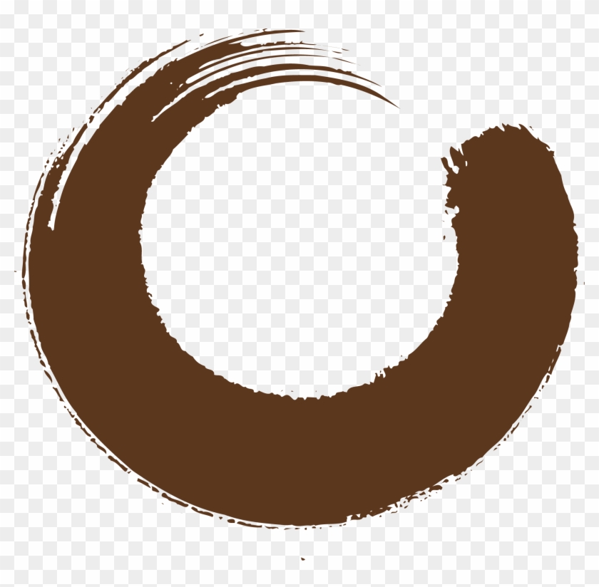 Ink Brush Inkstick Ink Wash Painting - Brown Circle Cartoon Png #217738