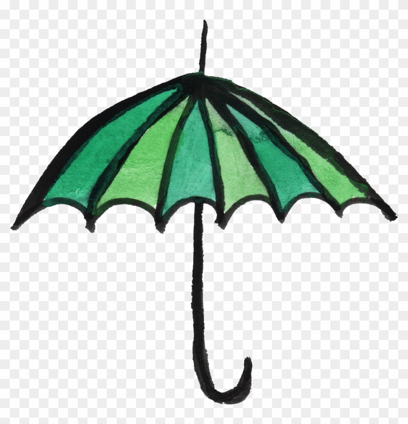 Free Download - Watercolour Umbrella Clipart Png #217775